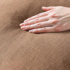 MIULEE Linen Fringe Decorative Fall Euro Throw Pillow Covers Brown 24x24 | Set - Image 2