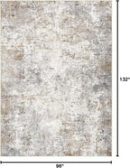 UERMEI 8x11 Area Rug Living Room Rugs Washable Neutral Brown Grey Carpet | - Image 2