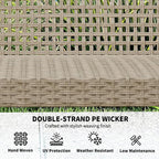Outsunny Wicker Outdoor Couch, 3-Seat Rattan Outdoor Patio Sofa, 1000 lbs. - Image 5