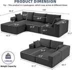 108” Modular Sectional Sofa, Cloud Sectional Couch - Image 3