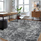 8x10 Area Rugs for Living Room Washable Bedroom Dining Room Black Grey | Modern - Image 9