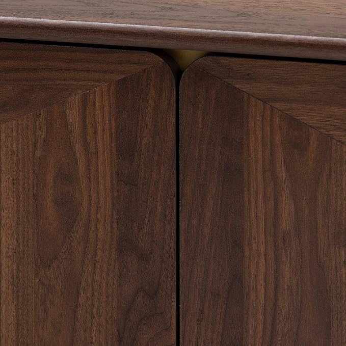 Baxton Studio Graceland Mid-Century Modern Transitional Walnut Brown Finished - Image 8