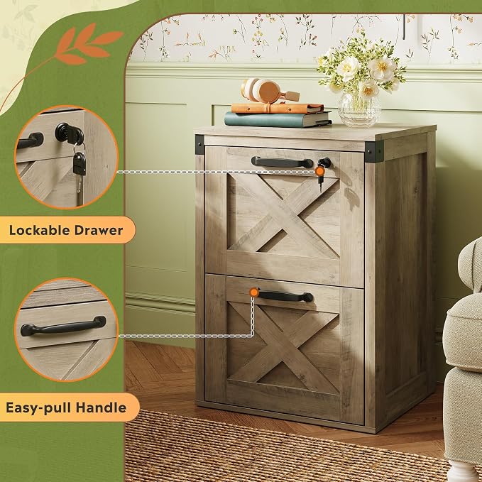 DEVAISE 2 Drawer File Cabinet - Image 6