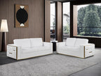 Blackjack Furniture Catania Modern Top Grain Italian Leather Sofa Set - Image 10