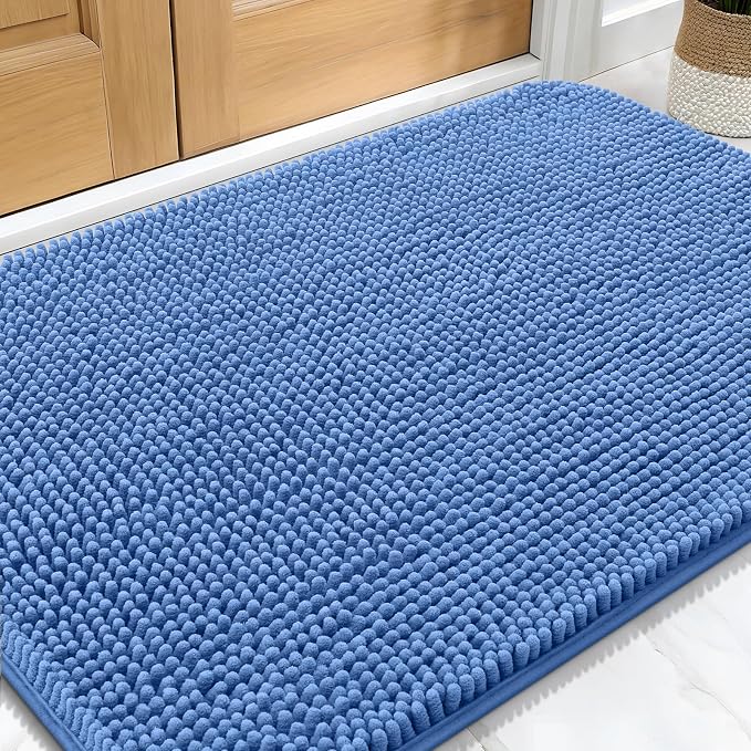 OLANLY Dog Door Mat for Muddy Paws 34x21, Super Absorbent Chenille Mud Mat | by OLANLY