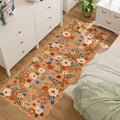DUKINO 2.6x8 Runner Rug, Floral Washable Kitchen Rugs Non Slip, Stain Resistant by DUKINO