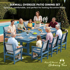 SERWALL 9 Piece Outdoor Dining Set - Image 6
