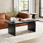 LITTLE TREE Farmhouse Coffee Table, 47 Inches Wooden Center Tables - Image 6