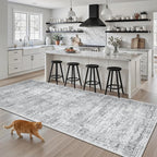 Soalmost Washable Kitchen Runner Rug 3x6 Hallway Entry Rugs Non-Slip, Foldable - Image 2
