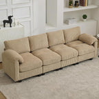 114'' Sectional 4 Seater Couch, Oversized Modular Couches by HATPPTO