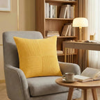 Fancy Homi 2 Packs Yellow Decorative Throw Pillow Covers 18x18 Inch - Image 2