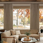 84 Inch Brown Dutch Cocoa Pleated Linen Light Filtering Curtains 2 Panels | - Image 9