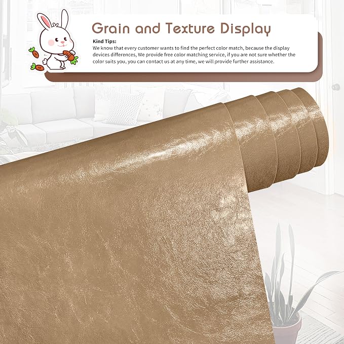 KING MOUNTAIN Leather Repair Patch, 16 x 60 Inches self Adhesive Leather Repair - Image 2