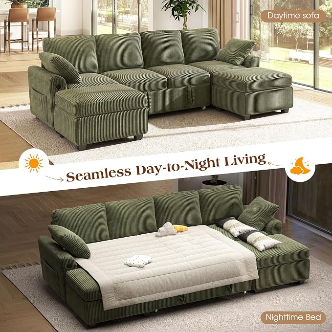 Ihanherry 6-Seater Large Sectional Sofa Bed - Image 3