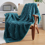 EXQ Home Soft Fleece Full Blanket – Cozy Lightweight 3D Imitation Turtle Shell by EXQHomeTexitleCoLtd