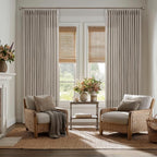 Pinch Pleated Burlywood Thick Linen Semi Sheer Curtains 108 Inches Length | - Image 7