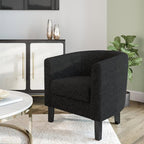 BELLEZE Living Room Chairs Set of 2, Teddy Polyester Accent Barrel Chairs - Image 2