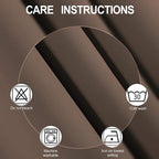 Chocolate Brown Thermal Blackout Curtains/42 x 95 Inch/Set of 2 Panels Room - Image 4