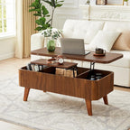 3 in 1 Lift Top Coffee Table, Fluted Convertible Coffee Tables Converts to - Image 7