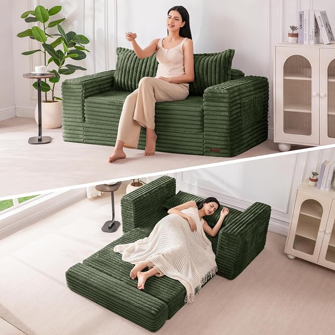 MAXYOYO Convertible Sofa Bed, 2 in 1 Folding Couch Bed by MAXYOYO