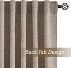 RYB HOME Sheer Curtains 102 inches, Extra Long Floor to Ceiling Curtains | Half - Image 3