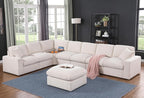 Ball & Cast 146" Oversized Modular Sectional Sofa, Large Chenille Upholstered by BallCast