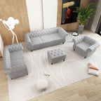 AVZEAR Chesterfield Loveseat, Modern Velvet Sofa Tufted Couch 2 Seater - Image 3