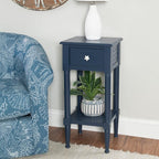 Linon Raleigh Navy Small Accent Table - Image 2