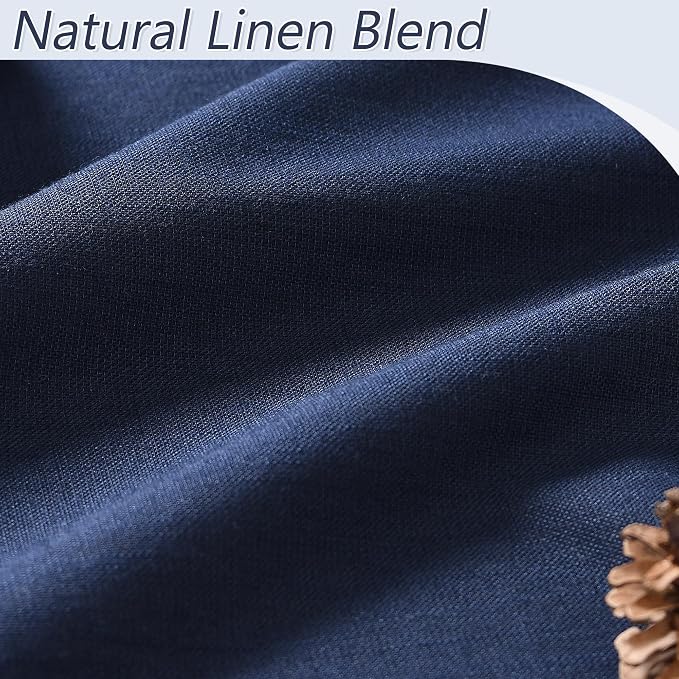 Navy Blue 100% Blackout Curtains 96 Inch Length 2 Panels Set - Image 3