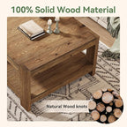 Solid Wood Coffee Table, 31.5" Square Farmhouse Center Table - Image 8