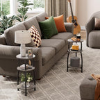 Small Round Side Table, 3-Tier End Table - Image 7