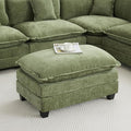 35‘’ Modern Chenille Cloud Sofa Ottoman, Rectangle Ottoman by WUTUTUEE