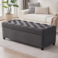 Mangodan 50" Storage Ottoman Bench, Tufted Ottoman by Mangodan