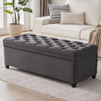 Mangodan 50" Storage Ottoman Bench, Tufted Ottoman by Mangodan