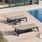 PURPLE LEAF Outdoor Chaise Lounge Set of 2 Aluminum Patio Lounge Chair - Image 3