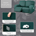 ULTICOR Reclining Loveseat Slipcover, 6-Piece Yarn Dyed Sofa Covers, 2 Seat - Image 3