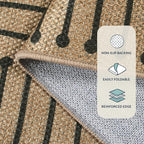 Lahome Geometric 2x8 Runner Rug, Neutral Non Slip Kitchen Entryway Runner | - Image 5