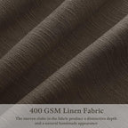 90 Inch Dark Chocolate Linen Pinch Pleat Memory Shaped Semi Sheer Curtains | - Image 2
