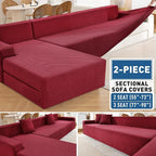 ZNSAYOTX Sectional Couch Covers, Stretch Jacquard Slipcovers - Image 2