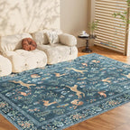 DUKINO 6x9 Area Rug, Washable Animal Living Room Rug Non Slip, Low Pile - Image 9