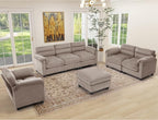 HAOMARKETS Corduroy Sofa Set, Upholstered Ottoman, and 3-Seater Couch - Image 3