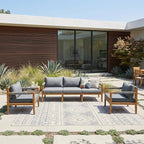 VilroCaz 3-Piece Patio Conversation Set, All Weather Sectional Sofa Set - Image 2