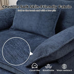 Oversized Accent Chair with Ottoman Set of 2, Upholstered Armchair with Extra - Image 4