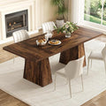 LITTLE TREE Dining Table for 4-6 People, Wooden Table, Rectangle Furniture by LITTLETREE