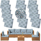 Outdoor Cushion Covers Set, Replacement by SUKAIKEQA