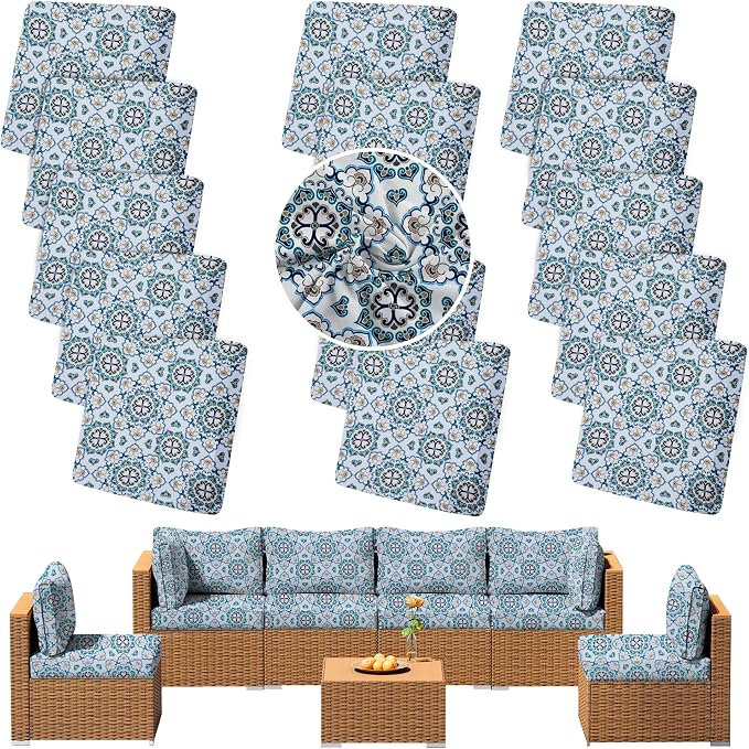 Outdoor Cushion Covers Set, Replacement by SUKAIKEQA