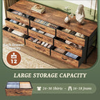 Huuger 63 Inch Dresser for Bedroom, Dresser for Closet - Image 4