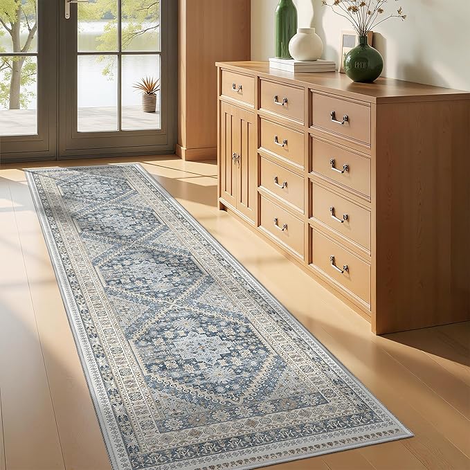 Runner Rug 2x8 Runners for Hallways Non Slip Washable, Low Pile Soft Hallway - Image 3