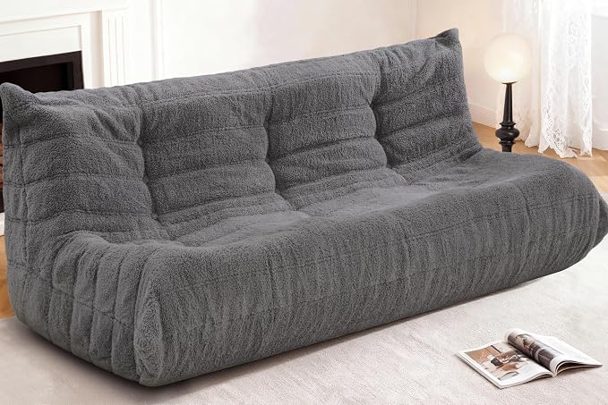 Bean Bag 3-Seater Chair Big Sofa Beanbag Chair by Cansunna