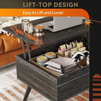 WLIVE Wood Lift Top Coffee Table - Image 8